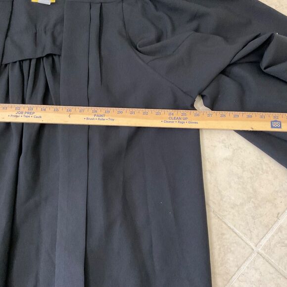 George H Lilley Graduation Choir Regalia robe sz. 56/2XL Black Gown open front - Picture 11 of 12